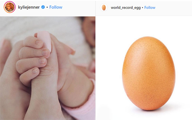 تخم مرغ رکورددار بیشترین لایک در اینستاگرام
