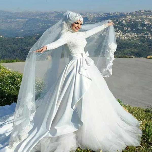 مدل لباس عروس پوشیده