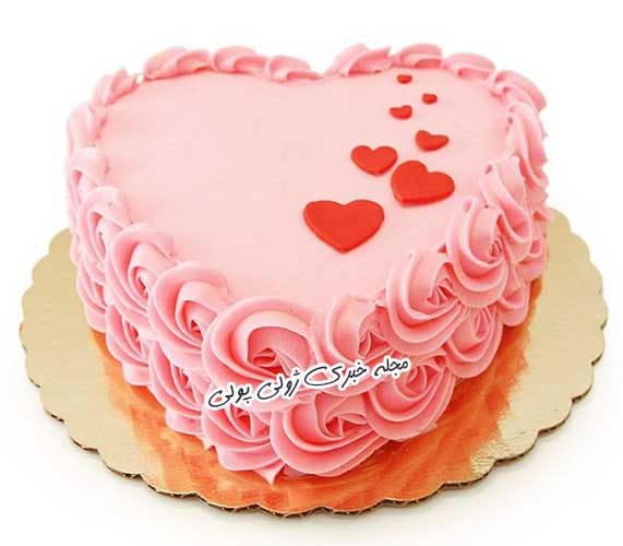 کیک ولنتاین قلب