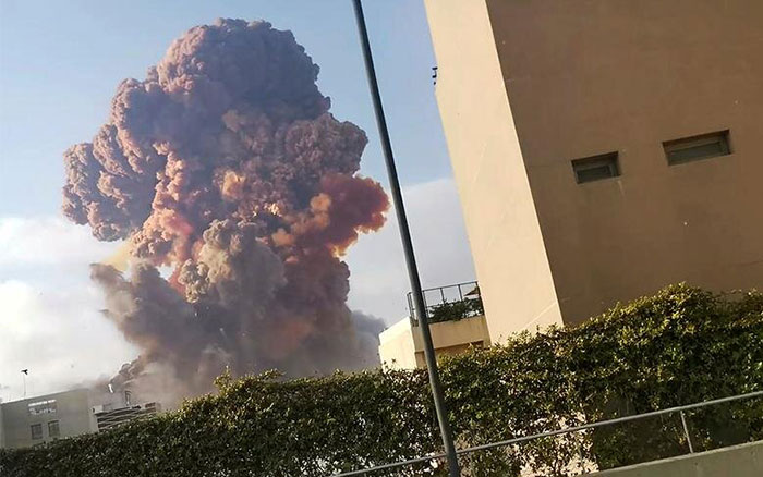 عکس انفجار بندر بیروت لبنان