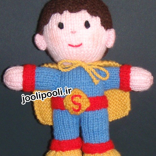 عروسک بافتنی سوپرمن پسرانه