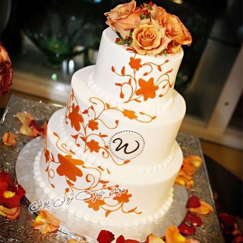 کیک عروسی پاییزی